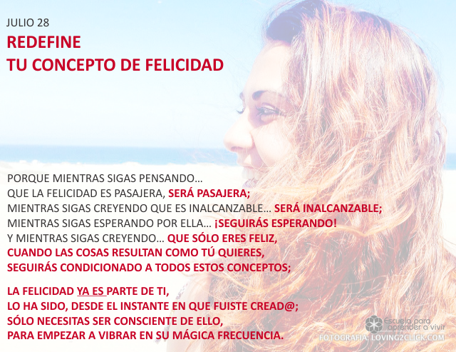 Redefine tu concepto de felicidad